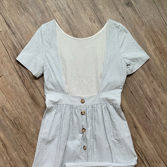 Beautiful SÉZANE (Fra) summer backless striped dress with pockets, EU40 (US8) - Picture 3 of 11